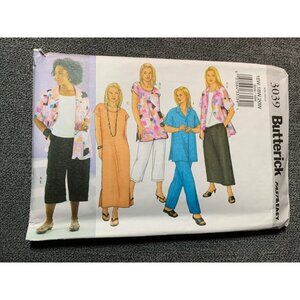 Butterick 3039 Sewing Pattern Fast & Easy Women's Shirt Tunic Dress Skirt & Pant
